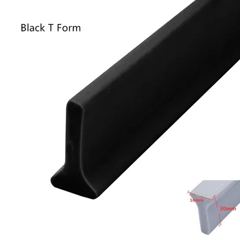 0.5-3M ซิลิโคนอาบน้ํา Barrier ห้องน้ํา Water Stopper Water Barrier แถบยึดแห้งและเปียกแยกแถบปิดผนึกประตู 13