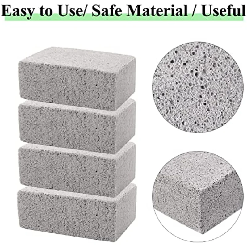 Grill Griddle Cleaning Brush Brick Block Pumice Stones for Removing BBQ Grill Rack Flat Top Cooker Pool Outdoor Kitchen BBQ Tool