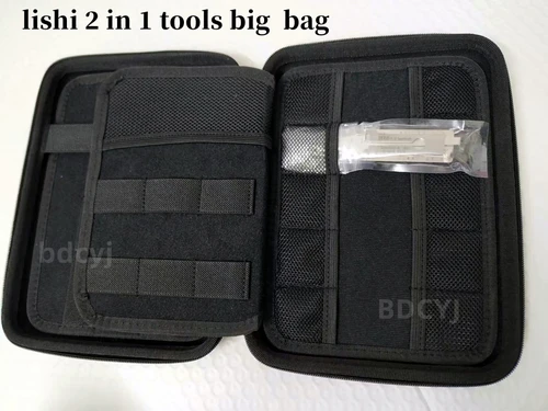 디코더 Lishi 2 in 1 공구 운반 가방 케이스, 빈 케이스, 공구 없음, 지퍼 백, 로트 2
