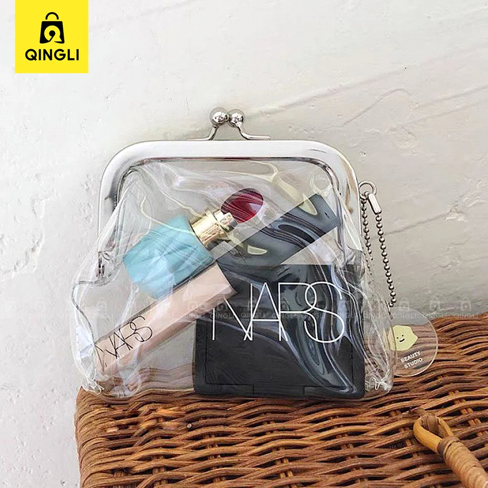 New Fashion Transparent Coin Purse Summer PVC Clear Wallet Women Lipstick Earphone Key Credit Card Storage Bag Girls Small Purse