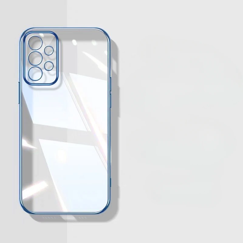 Crystal Clear Silicone Protective Phone Case - Transparent Plating Soft Cover