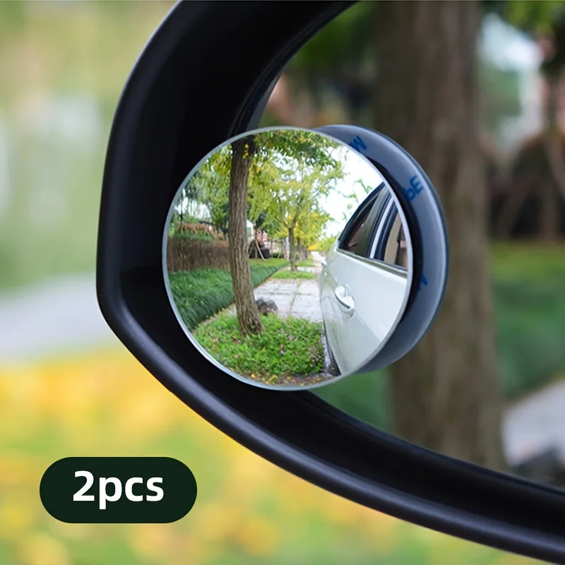 Car Blind Spot Rear View Mirror Wide Angle 360 Degree Adjustable Small Round Mirror Car Reverse Auxiliary Rearview Convex