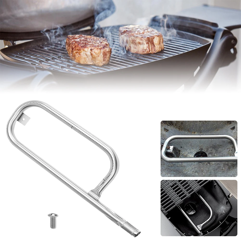 17Inch Heating Element Top Grill Burner Part 304 Stainless Steel Burner Tube Replacement for Weber Q100 Q120 Q1000 Q1200 BabyQ