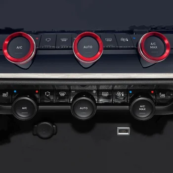 Anello Decorativo in Metallo per Manopola di Controllo Temperatura e Velocità del Vento della Console Centrale, Adatto per Citroën C5 X Edizione Auditorium 2022-2024, Accessori Interni Protettivi