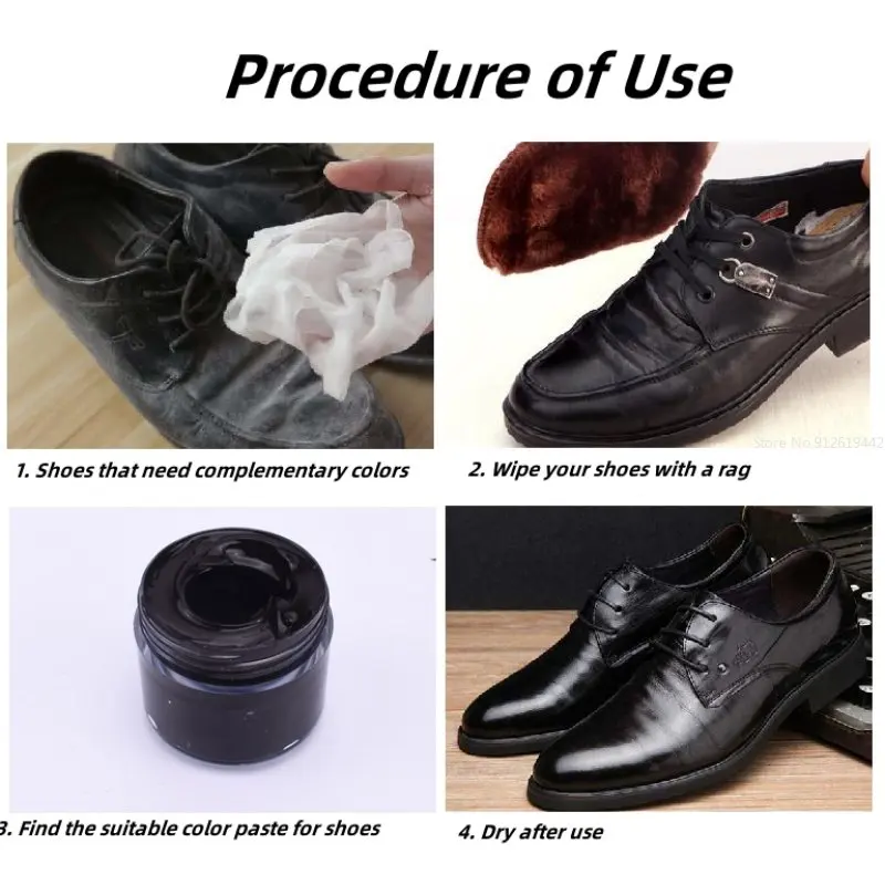 Black Leather Care Paint Leather Repair Paste Shoe Cream for Sofa