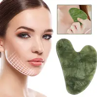 Gouache Scraper Massager Heart-Shaped Jade Gua Sha Face Body Skin Scraping Beauty Care Massage Tool Natural Jade 2025 New - Image 2