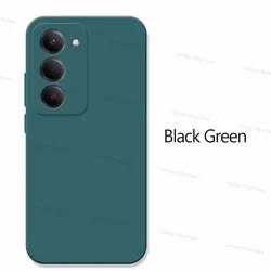 Luxury Shockproof Liquid Silicone Phone Case for Redmi 15 171mm (Black Green)