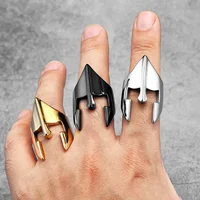Spartan Helmet Men Rings Stainless Steel Women Jewelry Punk Retro New In Rock Fashion Accessories Gift Wholesale Dropshiping 2