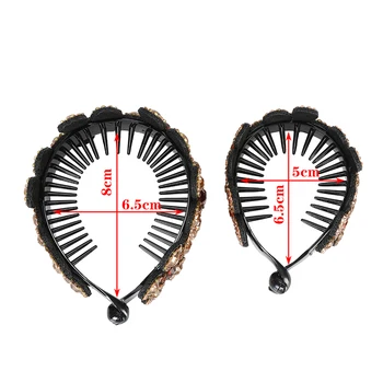 Molans Crystal Rhinestone Hair Claws for Women Flower Hair Clips Barrettes Crab Ponytail Holder Hairpins Bands Hair Accessories 3