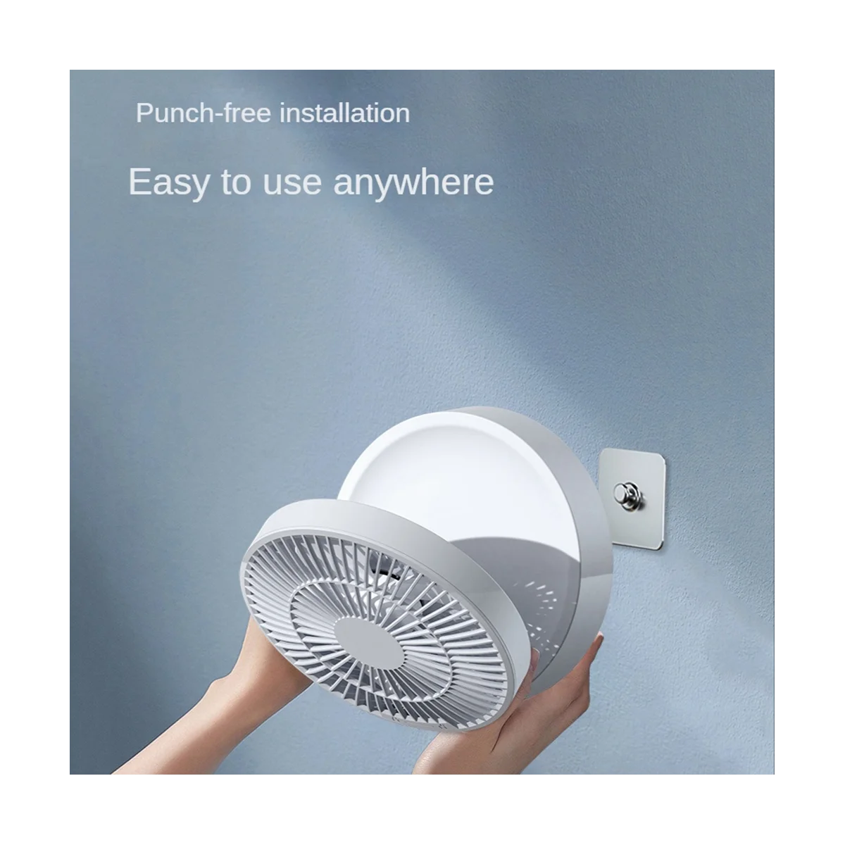 Portable Fan with LED Light 4000Mah Rechargeable Digital Display