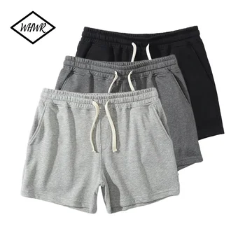 2025 Mens Gym Summer Fitness Shorts White Breathable Surffing Seaside Resort Solid Running SportswearElastic Casual Sport Shorts 1