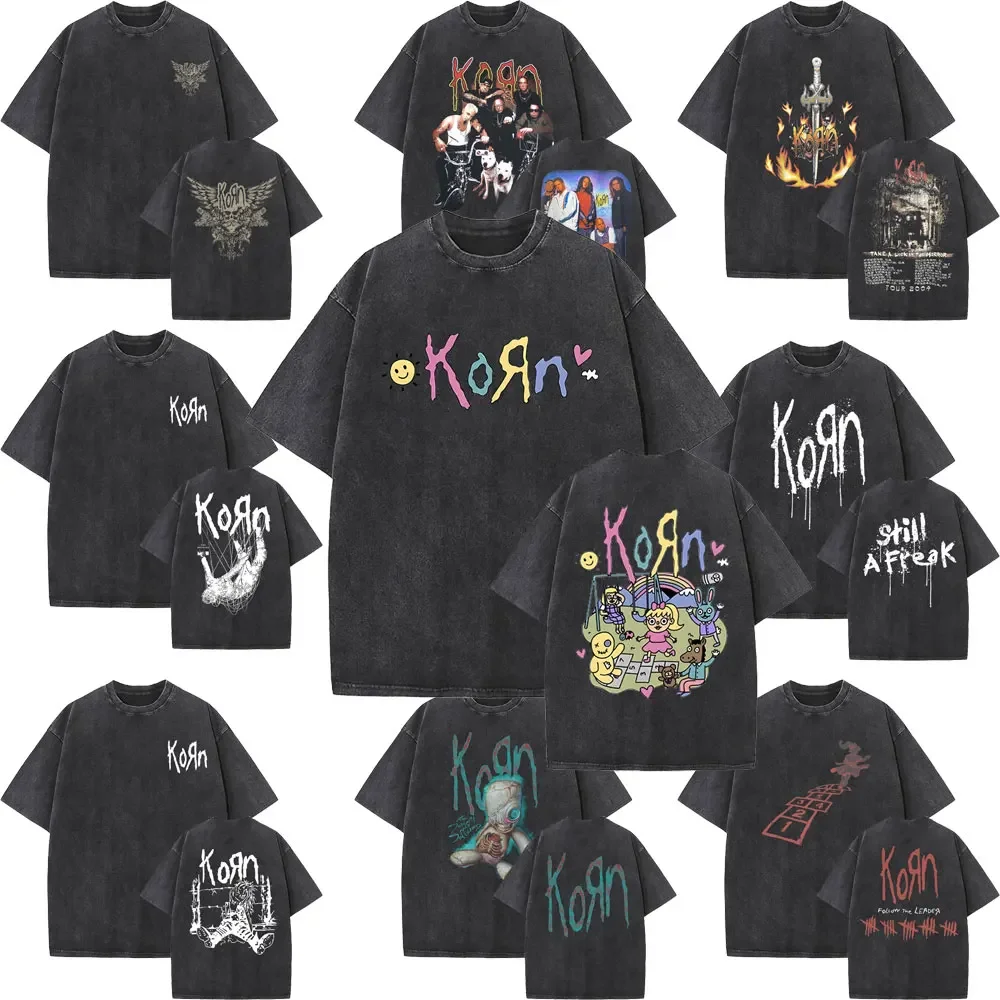 Rock Band Korn Ftl 25 Follow The Leader Double Sided Print T