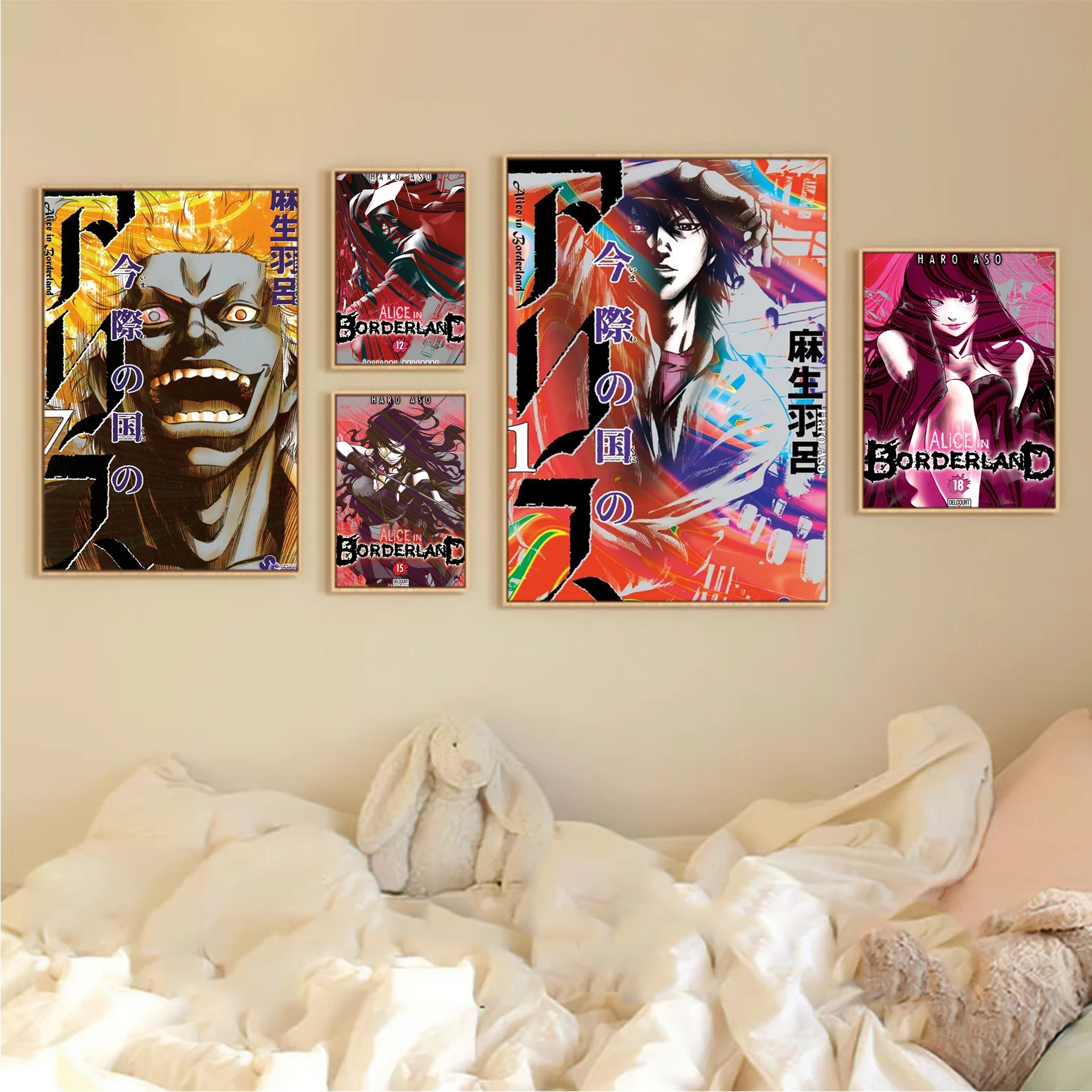 Alice In Borderland Vintage Poster Sticky Whitepaper Sticker Diy Room Bar Cafe Pittura Decorativa Vintage