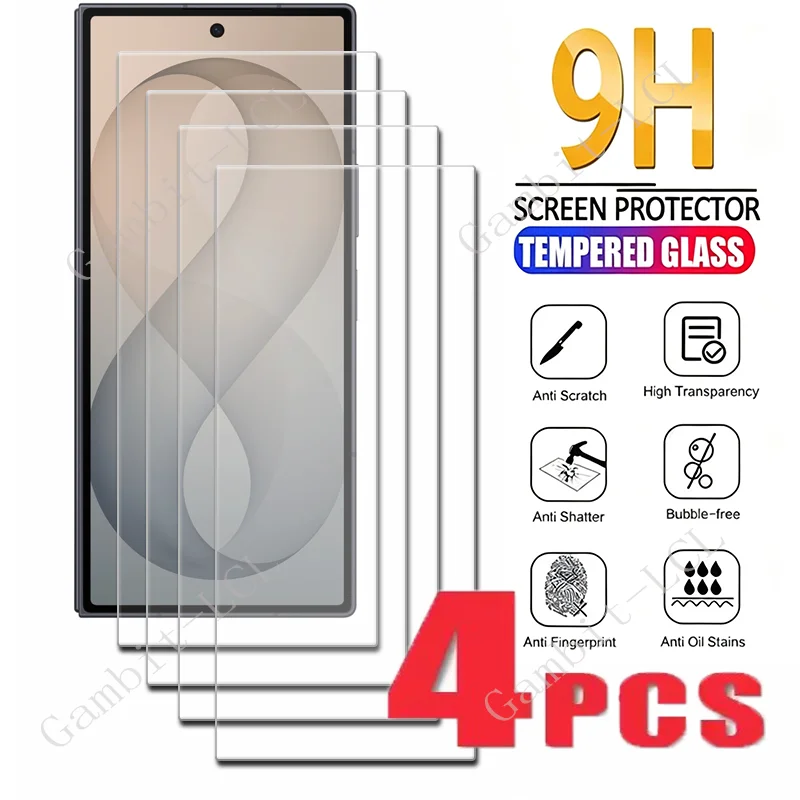 Premium Tempered Glass Screen Protector - Ultra Durable & Protective Film (1/4 Pack)