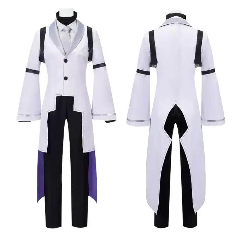 

Anime Bungo Stray Dogs 4th Cosplay Dazai Osamu White Cloak Nakahara Chuuya Mens Suit Halloween Outfit Uniform Cloak Set