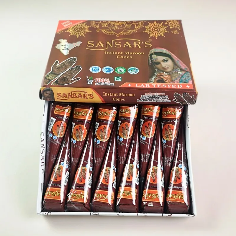 1PCS Organic Indian Henna Black Tattoo Inks Natural Body Art Ointment Mehndi Paste Cone Colored Sticker Mehndi Body Paint