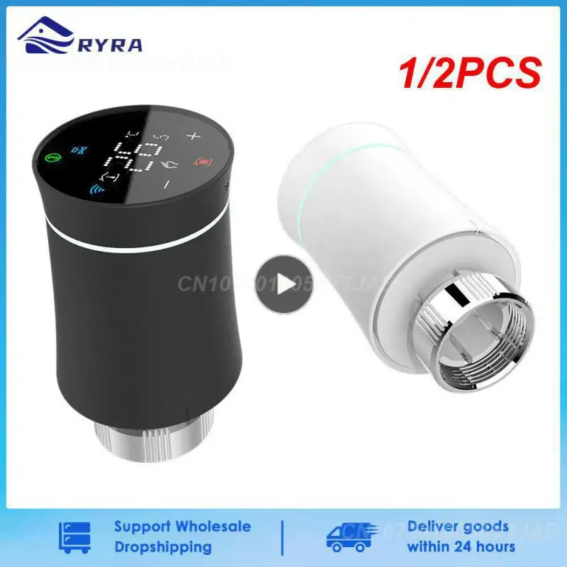 

1/2PCS ZigBee3.0 TRV Tuya Radiator Actuator Valve Smart Programmable Thermostat Temperature Heater Control Alexa home