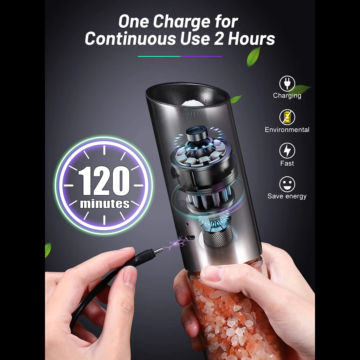 2-Pack Salt Pepper Shakers 2