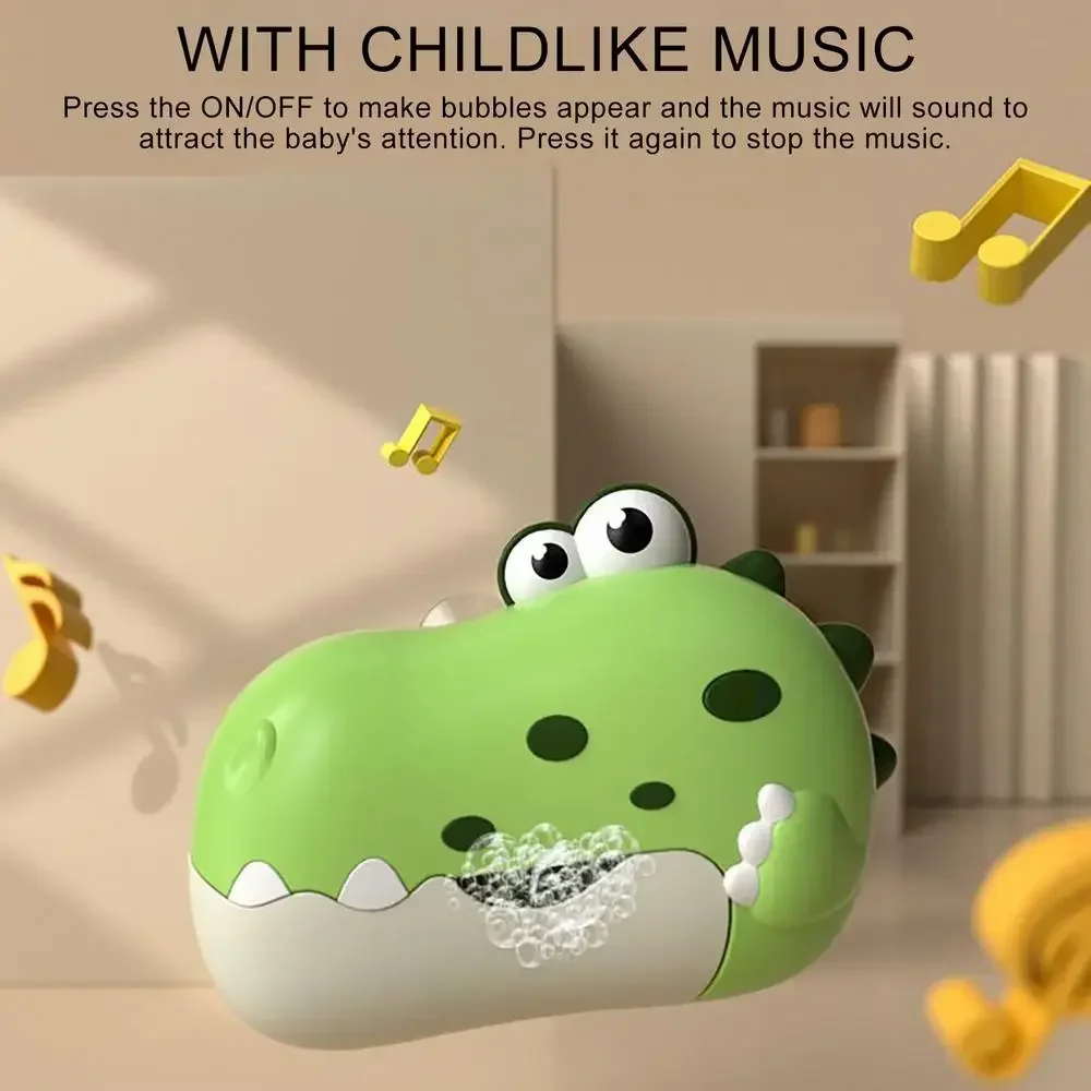Plastic Dinosaur Bubble Bath Toy with Music for Kids