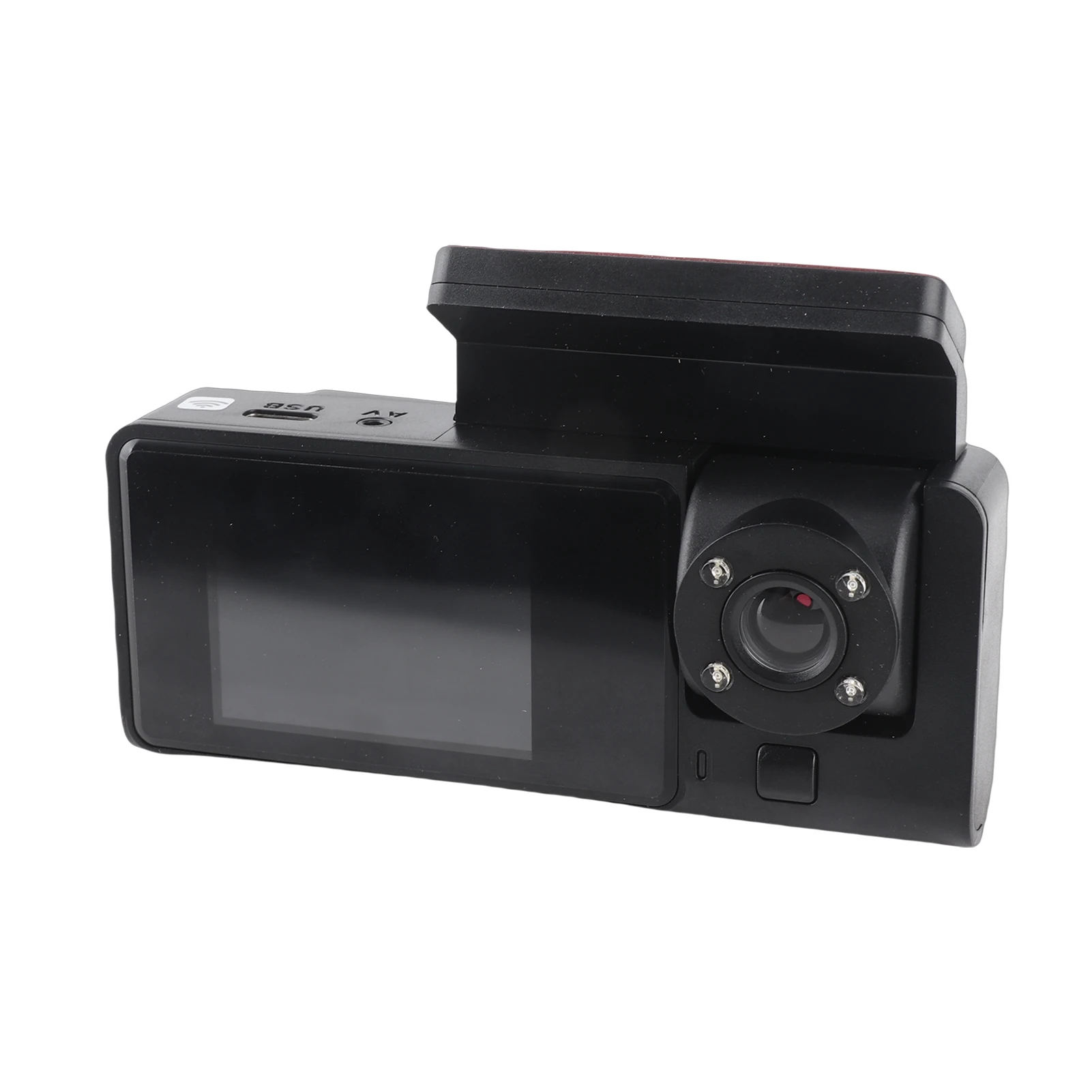Dash Cam Front and Rear Inside, 1080P + 480P + 480P Three Way Triple Car Camera, Built-in Wi-Fi, 2.0" IPS Screen, Night Vision,