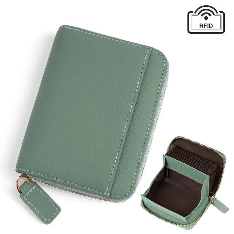 Zia Genuine Leather Bi-Fold Zip Around Wallet for Women with Multiple Card  Slots & Coin