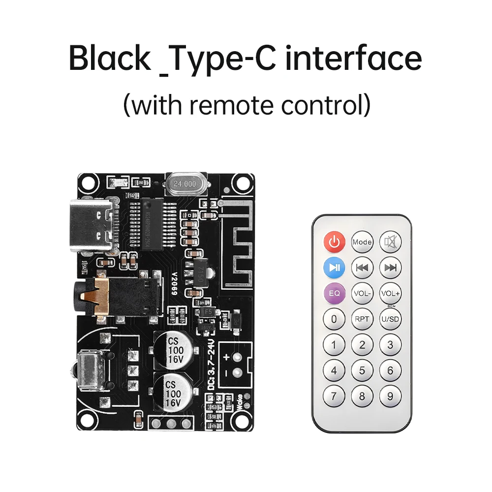 Audio decoding board Bluetooth 5.0 Audio Decoding Board DC3.7-24V Sound Receiver Module Stereo Decoder Remote Control