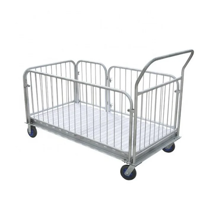 Factory Price Pig Farming Equipment Movable Piglet Transfer Cart Cage Durable Piglet Transfer Truck Carrier for Sale