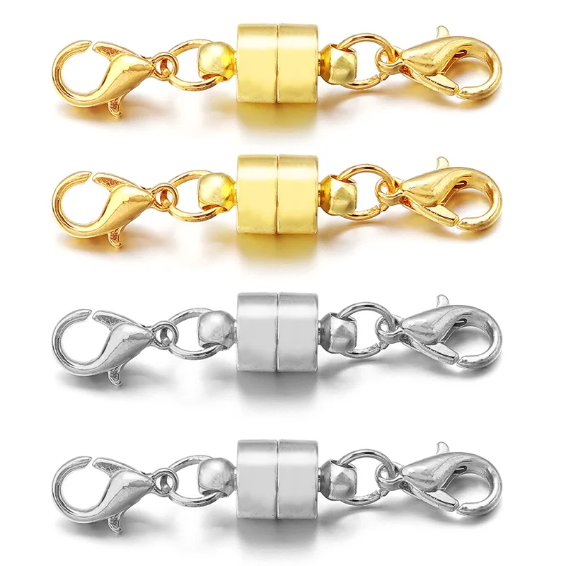 

5Pcs/Lot Copper Lobster Clasp Magnetic Clasps Hooks Connectors For Necklaces Bracelets Buckle Connector Diy Jewelry Findings
