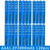 2-120PCS High Quality 1.2V AAA 3000mAh Nickel Hydrogen Battery Alkaline 1.2V Clock Toy Camera Battery Rechargeable Battery 3