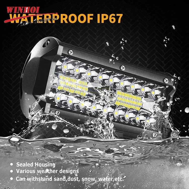 4” / 7” LED Work Light Bar – 12V–24V Spot & Flood Beam Driving Fog Light | Off-Road Headlight for 4x4 Truck, SUV & Industrial Use 4