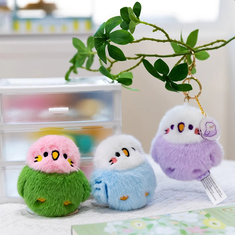 Wholesale Lifelike Bird Backpack Decor 10cm Cute Mini Pet Bird Plush Pendant Pressing Will Make A Sound, Friend Gift Xmas Gift