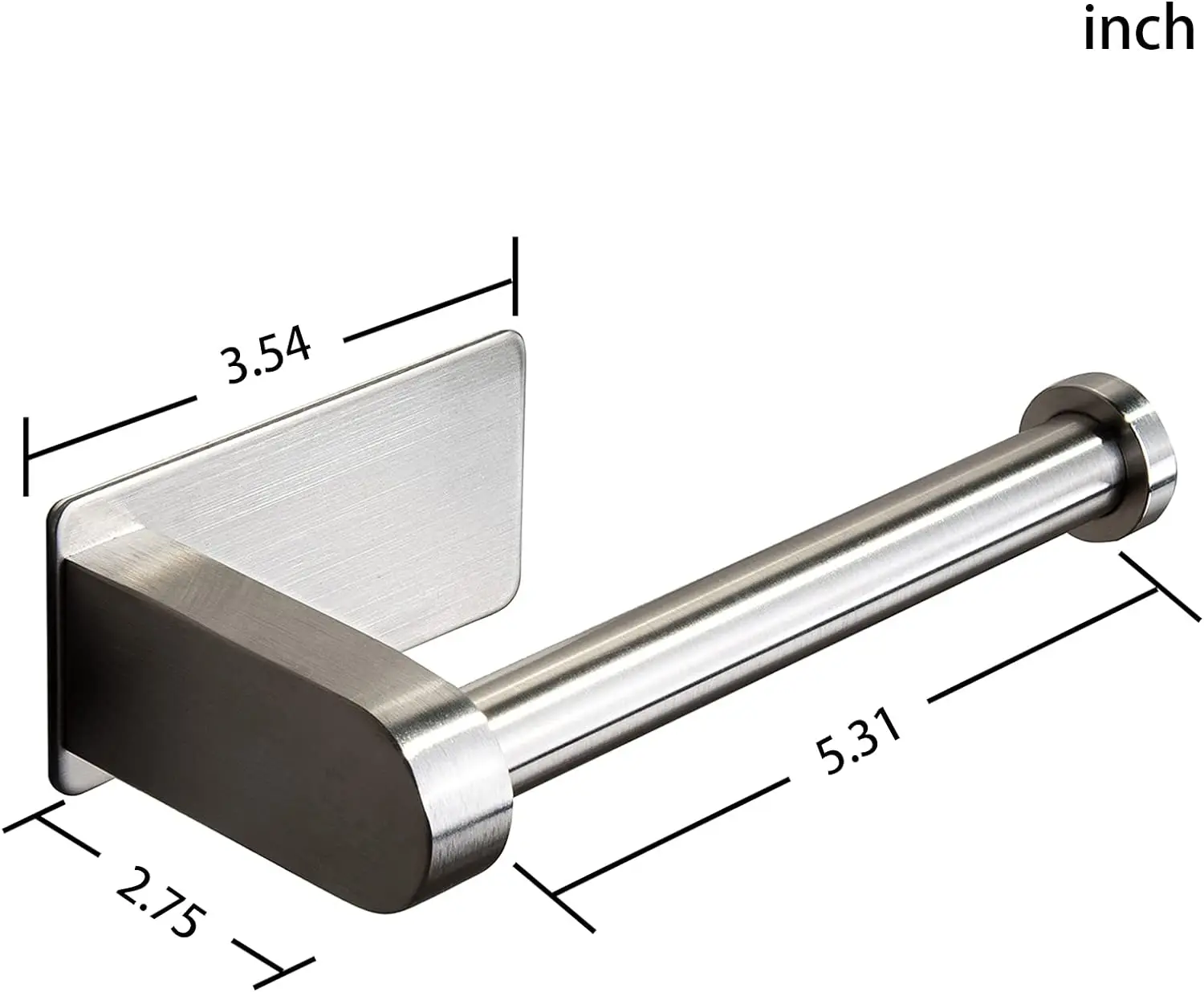 Toilet Paper Holder Self Adhesive Bathroom Toilet Paper Holder Stand no Drilling Stainless Steel Brushed