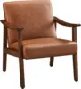 Wood Legs, Reading Leisure Chair with High Back for Living Room 2