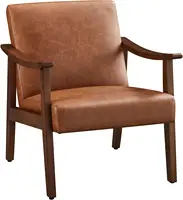 Wood Legs, Reading Leisure Chair with High Back for Living Room 2