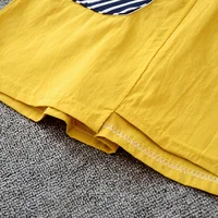 (0-3 Years Old) Summer Cotton Striped Short Sleeved Fake Two-Piece Girl'S Dress Cute Cartoon Girl Strap Dress 6
