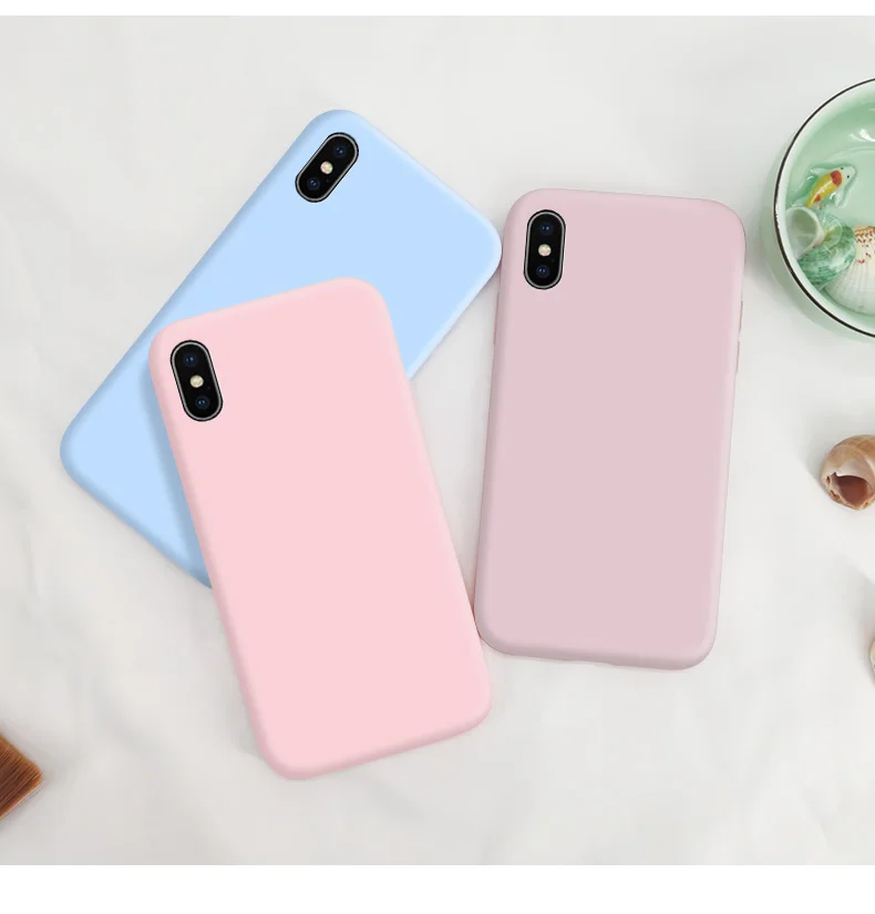 Für iphone X Xs Fundas Original Fall Für iphone Xs X S Stoßfest TPU Flüssigkeit Silikon Schutzhülle Telefon Zurück Abdeckung Fall – Detail 3