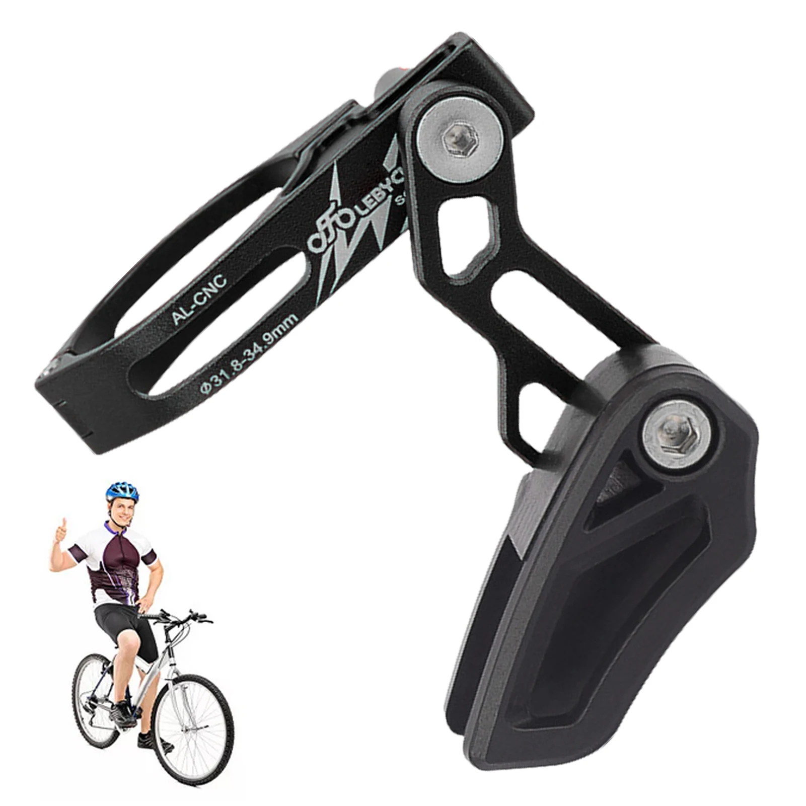 Bicycle Chain Guide Single Crankset Clamp Mount Adjustable Aluminum Alloy Chain Guide For