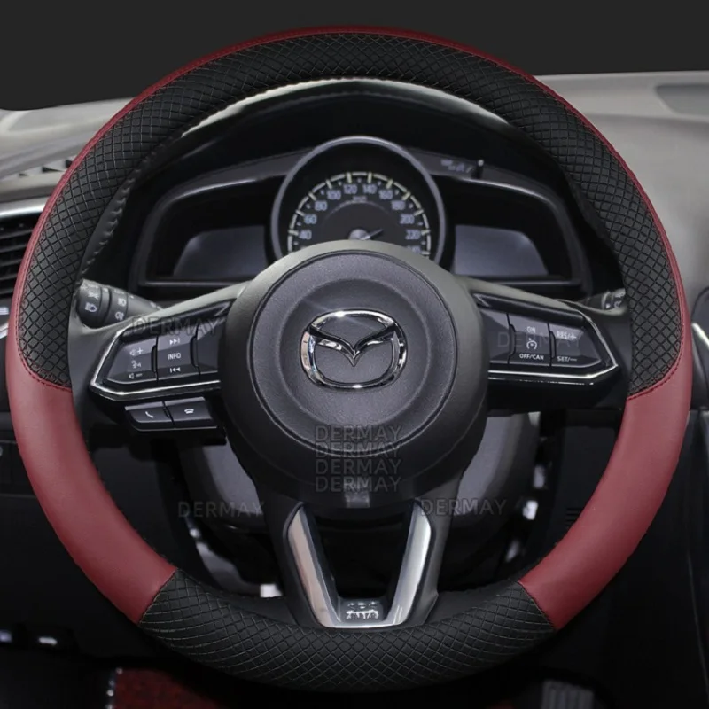 Car Steering Wheel Cover for CX-3 CX-4 CX-5 CX-7 CX-9 Mazda 3 Axela 6 Gh Gj Demio steering wheel cover