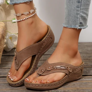 Fashion Designer Women Slippers Retro Flip-Flops Slippers Comfortable Handiness Women Summer Thong Sandals Slides Women