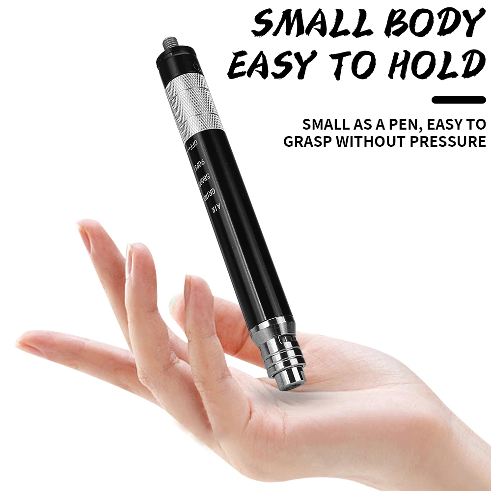 3mm Mini Hochgeschwindigkeits-Luftmikro-Schleifer Pneumatisches Gravierstift-Set 58000RPM Schmuck Holzschneiden Polieren Schleifwerkzeug – Detail 7