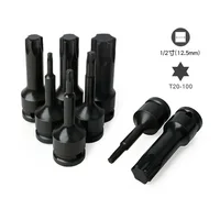 Adaptateur de douille Torx de 1/2 pouces, clé à douille d'entraînement à percussion, tête d'adaptateur, outils de réparation automobile T20 T25 T27 T30 T35 T40 T45 T50 T55 4