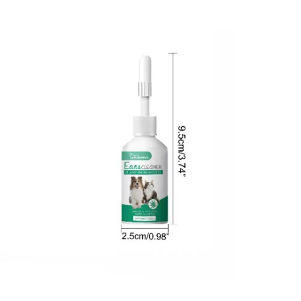 Pet ear drops effective pet ear cleaner for cats dogs removes mites yeast dirt gentle drops for hearing easy-to-use pets