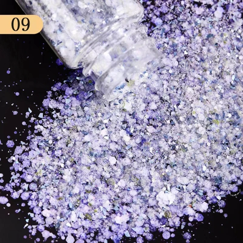 

2024 New Glitter Accessories Art Sequins Decoration Patches Art manicure Flakes Sparkling Mix