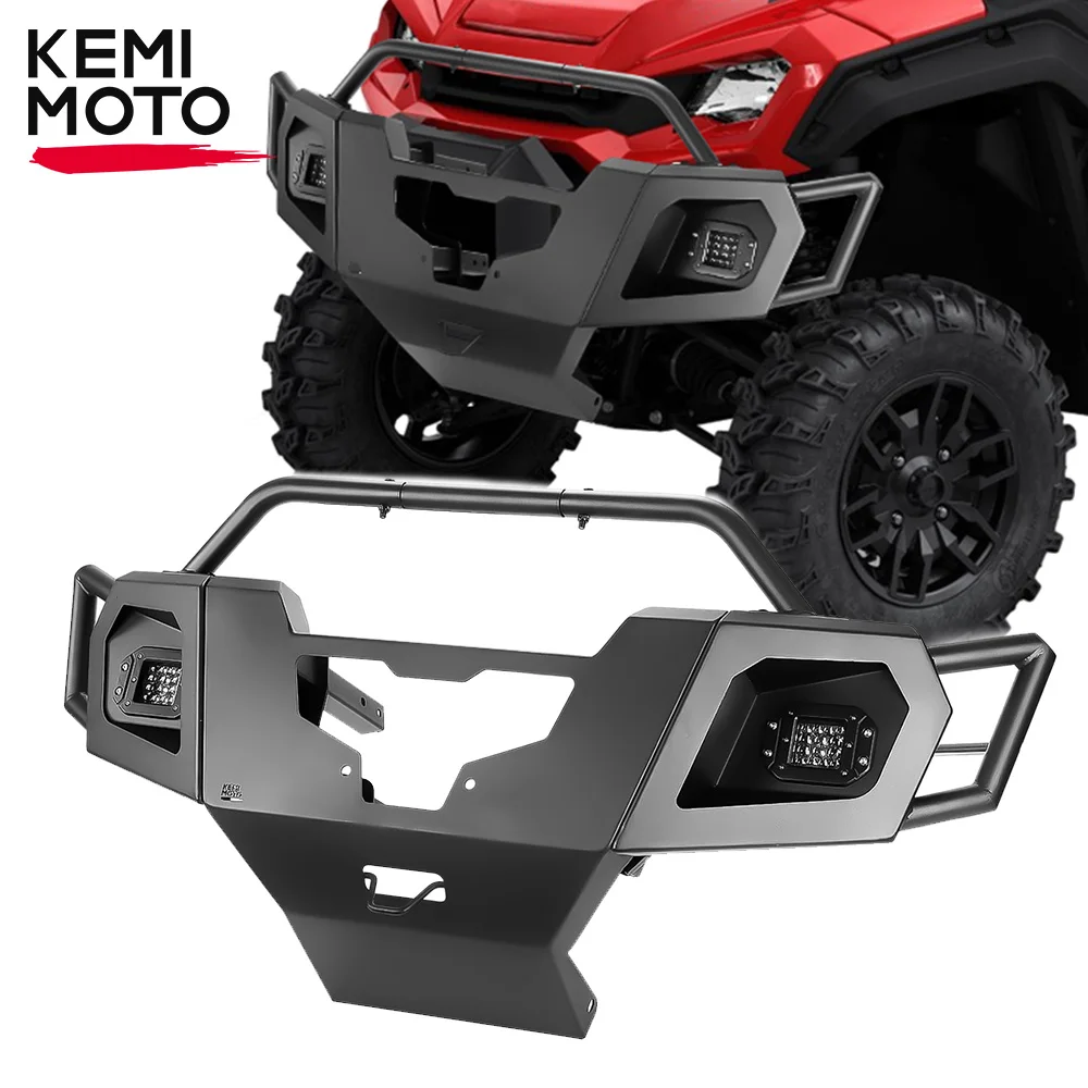 Pioneer 1000 Utv Paraurti Anteriore Con Luci 08P71-Hl8-A10 Per Honda Pioneer 1000 1000-5 2016 + 1000-6 2023 + Protezione Spazzola Superiore Anteriore