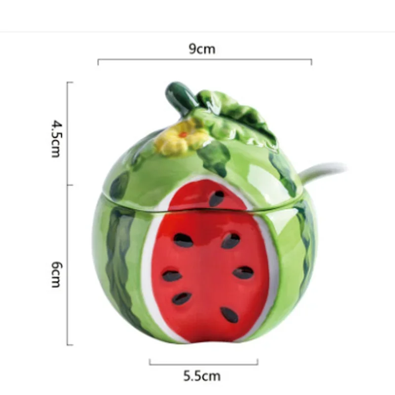 Seasoning jar salt shaker spices bottle salt pepper shakers Creative Fruit-shaped Ceramic Spice Jar Salt Shaker and Pepper Container Oil Bottle Kitchen Household Goods Spice Storage Jar