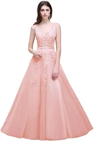 Gorgeous Pearl Pink Evening Dresses Illusion Strap Lace Appliques Square Neck V-Backless Gowns Slim A-Line Maxi Party Prom Dress - Image 6