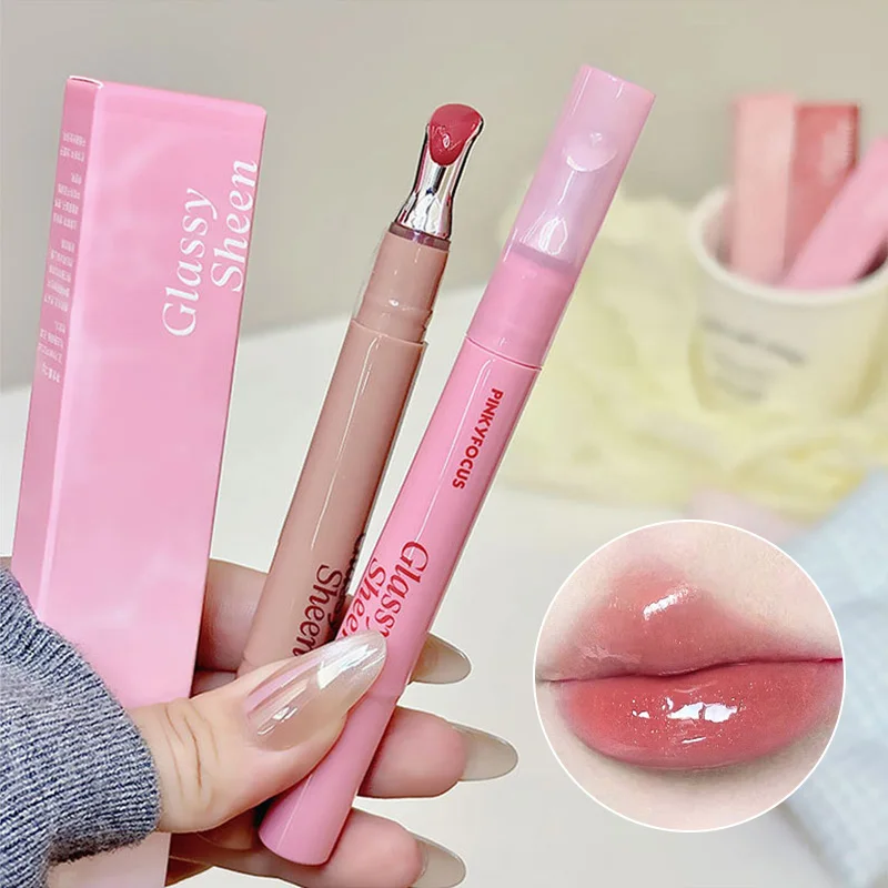 Radiant Moisturizing Lip Gloss with Water-Gloss Finish - Non-Sticky, Volumizing, and Complexion-Brightening