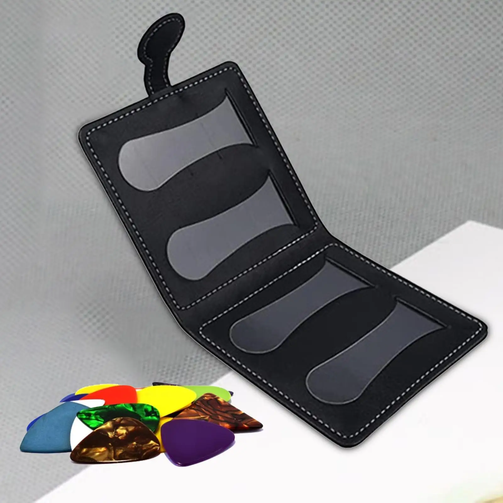 Portable Guitar Picks Holder Picks Storage Pouch Box for Guitar Players Kids