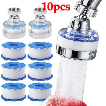 10-1ชิ้นชุดอุปกรณ์เครื่องกรองน้ำ, ก๊อกน้ำอเนกประสงค์สำหรับน้ำกระด้างหัวฝักบัวเปลี่ยนล้างคลอรีนไส้กรอง 1