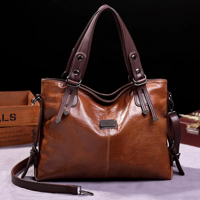 

New Fashion Casual Tote Bag Women Handbags Soft Leather Shoulder Bags for Vintage Big Capacity Crossbody Hand Bag For Ladies